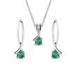 EMERALD WHITE GOLD RIBBON JEWELRY SET - JEWELRY SETS{% if category.pathNames[0] != product.category.name %} - {% endif %}