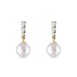 GOLD EARRINGS WITH PEARL AND BRILLIANTS - PEARL EARRINGS{% if category.pathNames[0] != product.category.name %} - {% endif %}