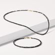 NATURAL BLACK DIAMOND NECKLACE - MINERAL NECKLACES - NECKLACES