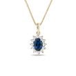 HALO-HALSKETTE MIT SAPHIREN UND DIAMANTEN IN GELBGOLD - KETTEN MIT SAPHIR - KETTEN