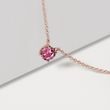HALSKETTE MIT ROSA TURMALIN IN ROSÉGOLD - KETTEN MIT TURMALIN - KETTEN