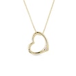 HEART SHAPED NECKLACE IN YELLOW GOLD - DIAMOND NECKLACES{% if category.pathNames[0] != product.category.name %} - {% endif %}