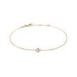 GOLD BRACELET WITH A WHITE BRILLIANT - DIAMOND BRACELETS - BRACELETS