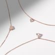 HEART-SHAPED MORGANITE PENDANT IN ROSE GOLD - MORGANITE NECKLACES - NECKLACES