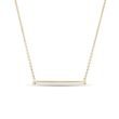 GOLD NECKLACE WITH A SMOOTH HORIZONTAL BAR - YELLOW GOLD NECKLACES - NECKLACES