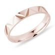 CARVED ROSE GOLD MEN’S ZIG ZAG RING - RINGS FOR HIM - WEDDING RINGS