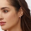 PETITE PUCE D'OREILLE EN OR ROSE AVEC DIAMANT - BOUCLES D'OREILLES SOLITAIRES - BOUCLES D'OREILLES