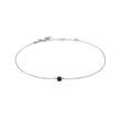 BRACELET EN OR BLANC AVEC SAPHIR BLEU - BRACELETS AVEC GEMMES - BRACELETS