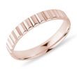 14K ROSE GOLD TEXTURED MEN'S RING - RINGS FOR HIM - WEDDING RINGS