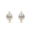 AKOYA PEARL STUDS IN YELLOW GOLD - PEARL EARRINGS - PEARL JEWELRY