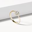 FLOWER-SHAPED DIAMOND RING IN YELLOW GOLD - ENGAGEMENT DIAMOND RINGS - ENGAGEMENT RINGS