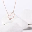 COLLIER AVEC DIAMANT CHAMPAGNE EN OR ROSE - COLLIERS AVEC DIAMANTS - COLLIERS