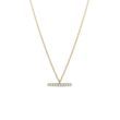Minimalist pendant necklace with diamonds in gold
