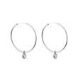 BEZELED DIAMOND HOOP EARRINGS IN WHITE GOLD - DIAMOND EARRINGS - EARRINGS