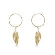 HOOP EARRINGS WITH LEAVES IN GOLD - SEASONS COLLECTION - KLENOTA COLLECTIONS