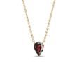 TEARDROP GARNET NECKLACE IN GOLD - GARNET NECKLACES - NECKLACES