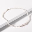 Conical pearl necklace with gold clasp