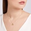 Diamond double heart necklace in gold