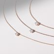 COLLIER EN OR ROSE AVEC BRILLANT BLANC - COLLIERS AVEC DIAMANTS - COLLIERS