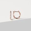 DIAMOND HOOP EARRINGS IN ROSE GOLD - DIAMOND EARRINGS - EARRINGS