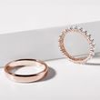 ETERNITY AND SHINY FINISH ROSE GOLD WEDDING RING SET - ROSE GOLD WEDDING SETS - WEDDING RINGS