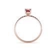 RING WITH TOURMALINE AND DIAMONDS IN ROSE GOLD - TOURMALINE RINGS - RINGS