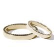 MODERNES TRAURINGSET AUS GELBGOLD MIT BRILLANTEN - GELBGOLDENE TRAURINGE IM SET - TRAURINGE