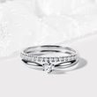 DIAMOND ENGAGEMENT RING SET IN WHITE GOLD - ENGAGEMENT AND WEDDING MATCHING SETS - ENGAGEMENT RINGS