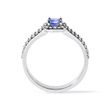 LUXURY TANZANITE AND DIAMOND RING IN WHITE GOLD - TANZANITE RINGS - RINGS