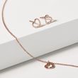 HERZFÖRMIGE KINDERKETTE MIT DIAMANT IN ROSÉGOLD - KINDER KETTEN - KETTEN