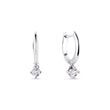 BOUCLES D'OREILLES CRÉOLES EN OR BLANC AVEC DIAMANTS - BOUCLES D'OREILLES EN DIAMANT - BOUCLES D'OREILLES