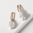 PAPERCLIP-OHRRINGE MIT BAROCKPERLEN IN ROSÉGOLD - PERLEN OHRRINGE - PERLEN