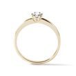 THIN BAND GOLD DIAMOND ENGAGEMENT RING - SOLITAIRE ENGAGEMENT RINGS - ENGAGEMENT RINGS