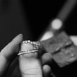 Briliantový snubní prsten v růžovém zlatě