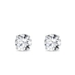 BOUCLES D'OREILLES DELUXE EN OR BLANC AVEC BRILLANTS 1CT - PUCES D'OREILLES EN DIAMANT - BOUCLES D'OREILLES