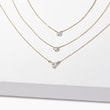 Necklace in yellow gold with a diamond