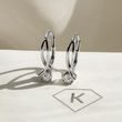 OHRRINGE MIT GOLDBAND UND DIAMANTEN IN WEISSGOLD - OHRRINGE DIAMANT - OHRRINGE