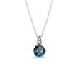 LONDON TOPAZ AND DIAMOND WHITE GOLD NECKLACE - TOPAZ NECKLACES - NECKLACES