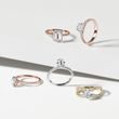Asscher cut diamond engagement ring in rose gold