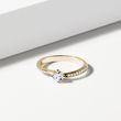 ENGAGEMENT RING WITH BRILLIANTS IN 14K GOLD - DIAMOND ENGAGEMENT RINGS - ENGAGEMENT RINGS