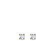 WINZIGE GELBGOLD-OHRRINGE MIT DIAMANT - OHRSTECKER DIAMANT - OHRRINGE