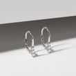 BOUCLES D'OREILLES EN OR BLANC AVEC DIAMANTS - BOUCLES D'OREILLES EN DIAMANT - BOUCLES D'OREILLES