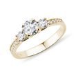 LUXURY ENGAGEMENT RING WITH DIAMONDS IN YELLOW GOLD - DIAMOND ENGAGEMENT RINGS - ENGAGEMENT RINGS