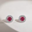 HALO-OHRRINGE AUS WEISSGOLD MIT RUBINEN UND DIAMANTEN - OHRRINGE MIT RUBIN - OHRRINGE
