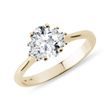 OVAL DIAMOND RING WITH SIDE DIAMONDS IN YELLOW GOLD - DIAMOND ENGAGEMENT RINGS - ENGAGEMENT RINGS