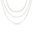 COLLIER EN OR ROSE ET PERLES D'EAU DOUCE 85 CM - COLLIERS DE PERLES - PERLES