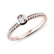 BEZEL-SET DIAMOND ENGAGEMENT RING IN ROSE GOLD - ENGAGEMENT DIAMOND RINGS - ENGAGEMENT RINGS