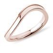 MEN'S WAVE WEDDING RING WITH A GROOVE IN ROSE GOLD - RINGS FOR HIM - WEDDING RINGS