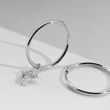 DIAMOND CROSS WHITE GOLD HOOP EARRINGS - DIAMOND EARRINGS - EARRINGS