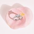 HERZFÖRMIGER 1 CT DIAMANTRING IN WEISSGOLD - RINGE MIT LAB GROWN DIAMANTEN - VERLOBUNGSRINGE
